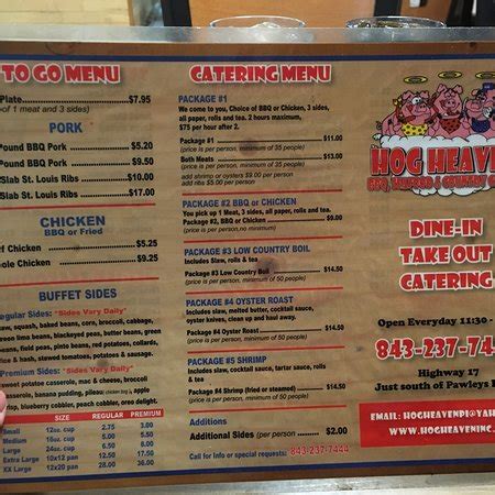 hog heaven daytona beach menu.